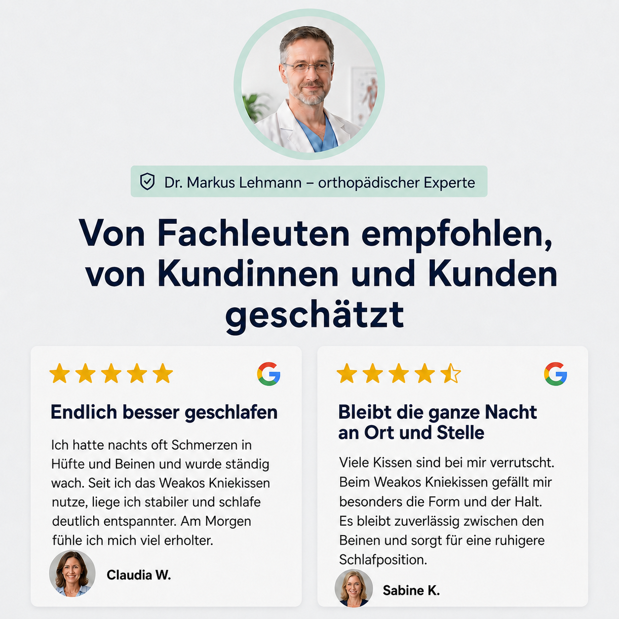 Weakos Orthopädisches Kniekissen