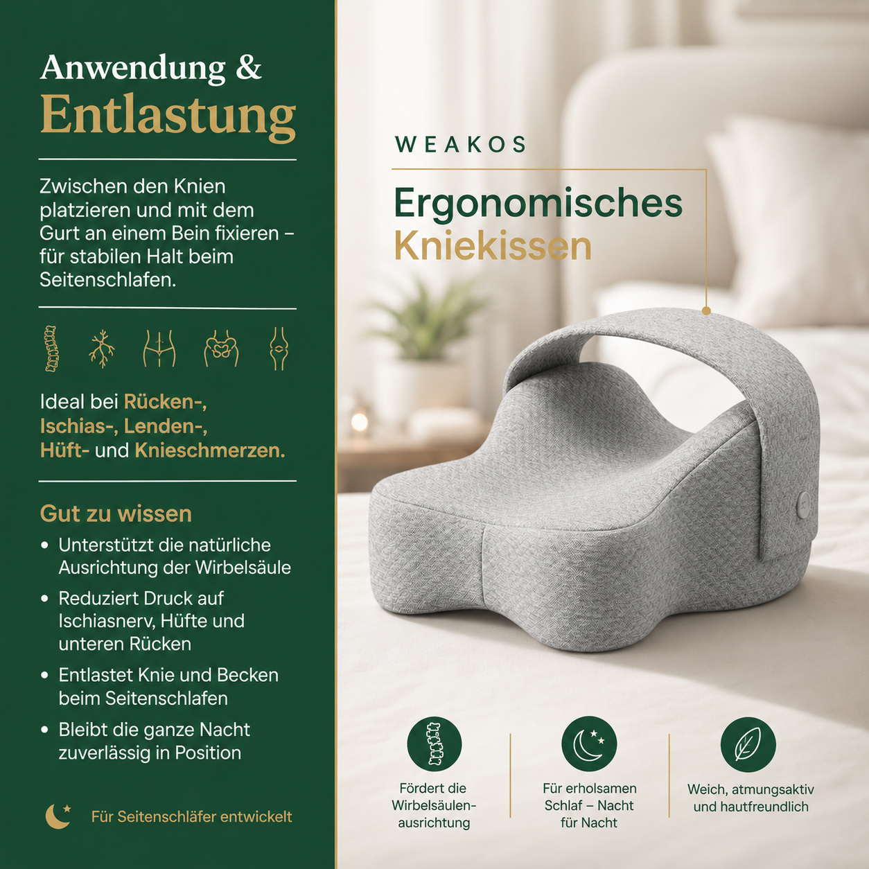 Weakos Orthopädisches Kniekissen